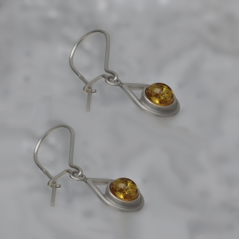 SILVER EARRINGS WITH AMBER_KKSB-074