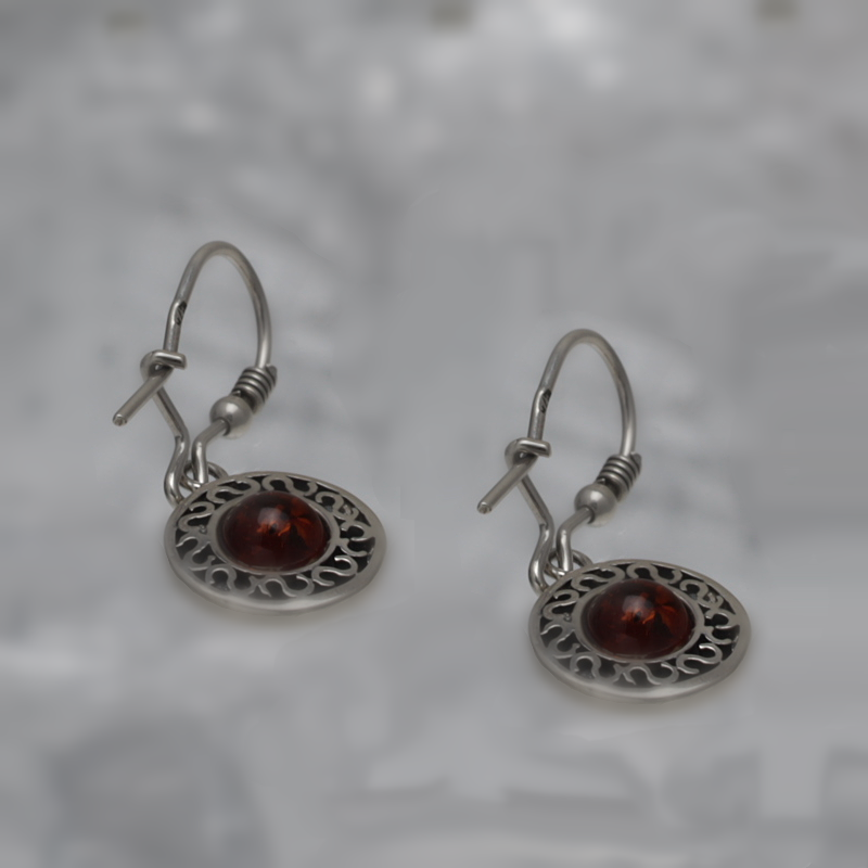 BOUCLES D'OREILLES EN ARGENT AVEC AMBER_KKSB-075