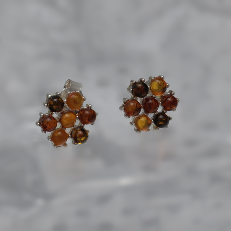 BOUCLES D'OREILLES EN ARGENT AVEC AMBER_KKSB-079