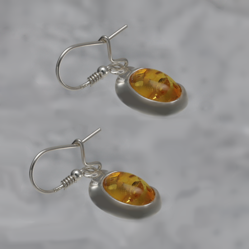 SILVER EARRINGS WITH AMBER_KKSB-081