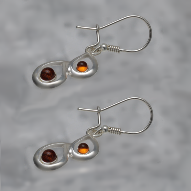 BOUCLES D'OREILLES EN ARGENT AVEC AMBER_KKSB-083