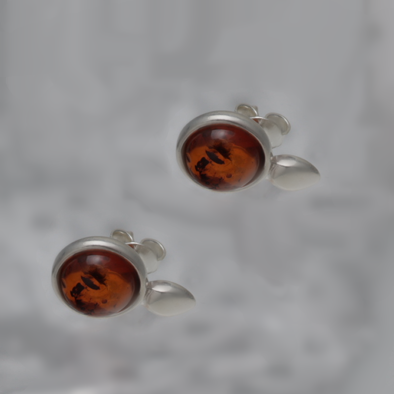 SILVER EARRINGS WITH AMBER_KKSB-084