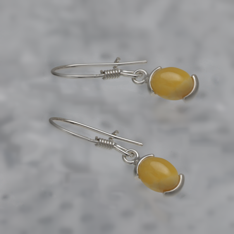 SILVER EARRINGS WITH AMBER_KKSB-094