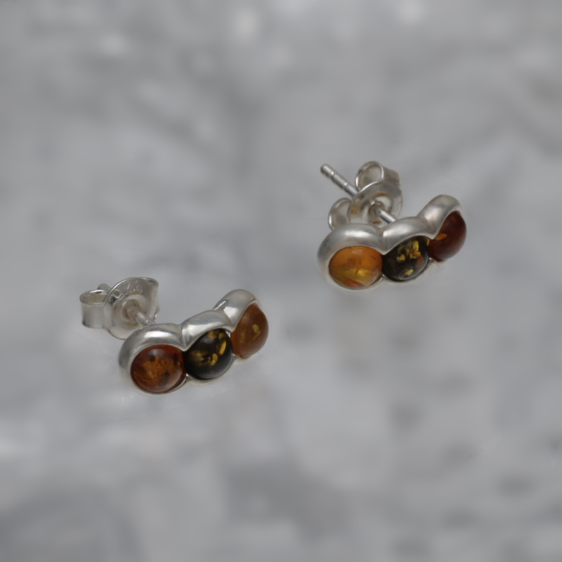 SILVER EARRINGS WITH AMBER_KKSB-095