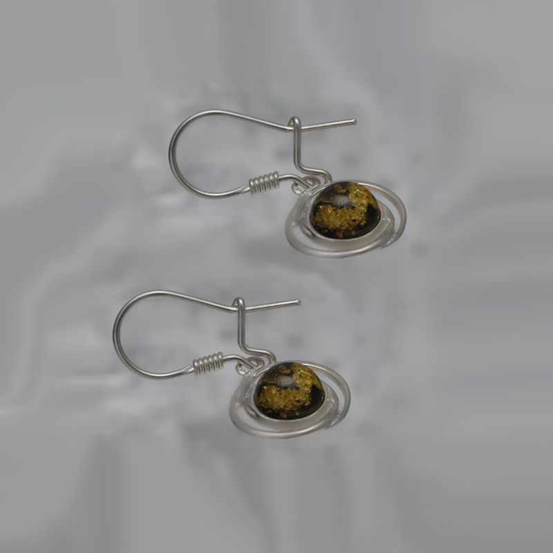 BOUCLES D'OREILLES EN ARGENT AVEC AMBER_KKSB-096