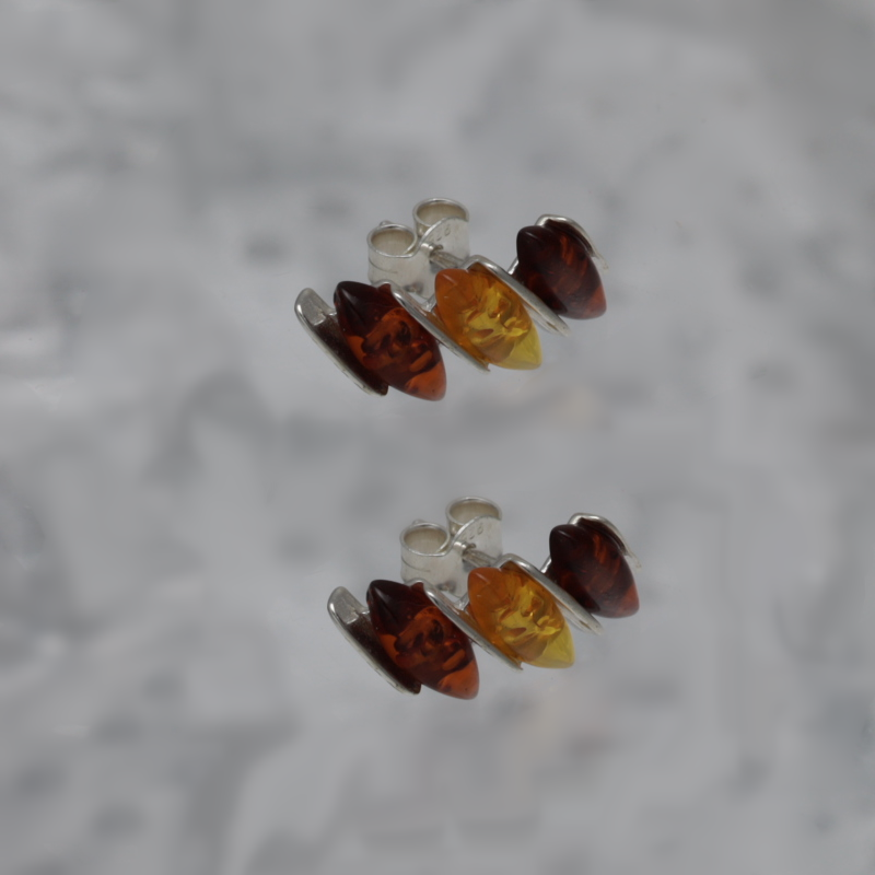 BOUCLES D'OREILLES EN ARGENT AVEC AMBER_KKSB-100