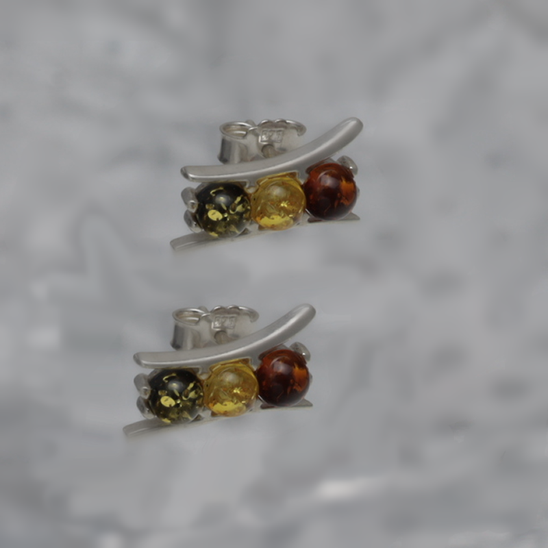 SILVER EARRINGS WITH AMBER_KKSB-101