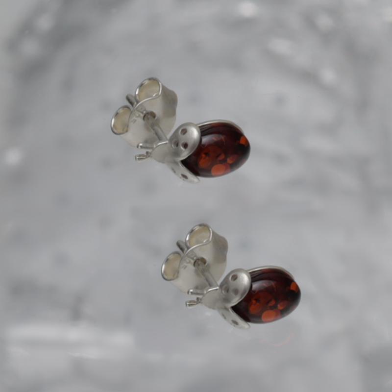 BOUCLES D'OREILLES EN ARGENT AVEC AMBER_KKSB-104