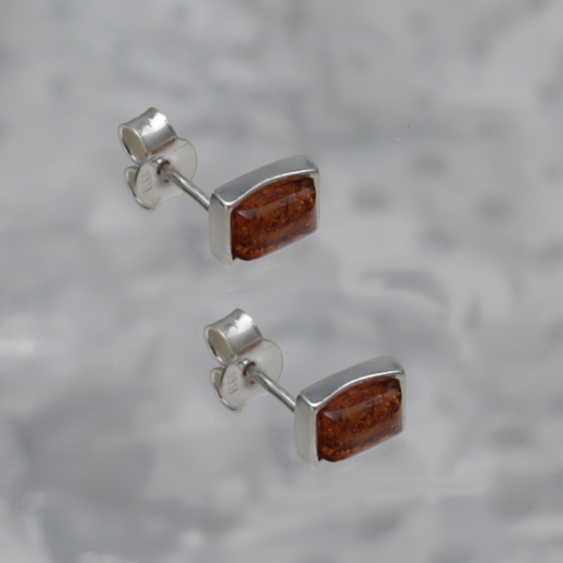 SILVER EARRINGS WITH AMBER_KKSB-107