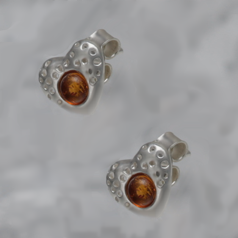 BOUCLES D'OREILLES EN ARGENT AVEC AMBER_KKSB-108