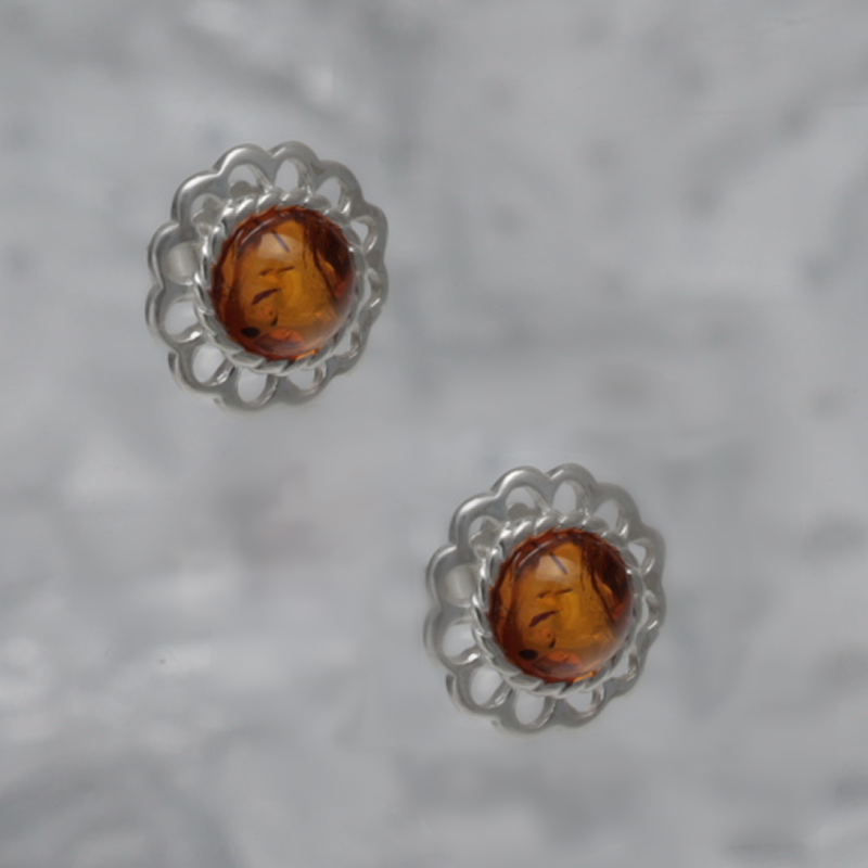 SILVER EARRINGS WITH AMBER_KKSB-110