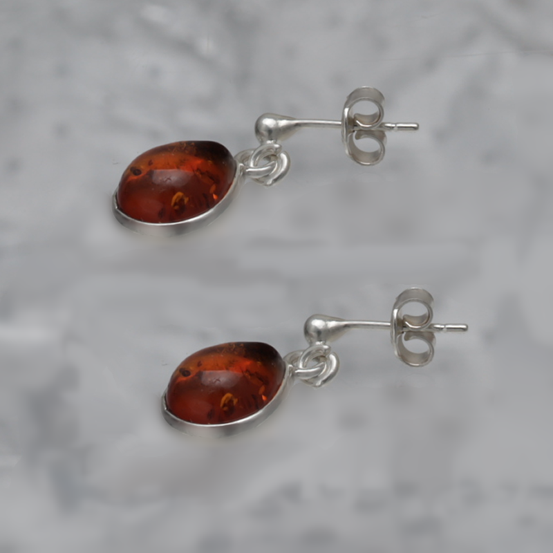 SILVER EARRINGS WITH AMBER_KKSB-111