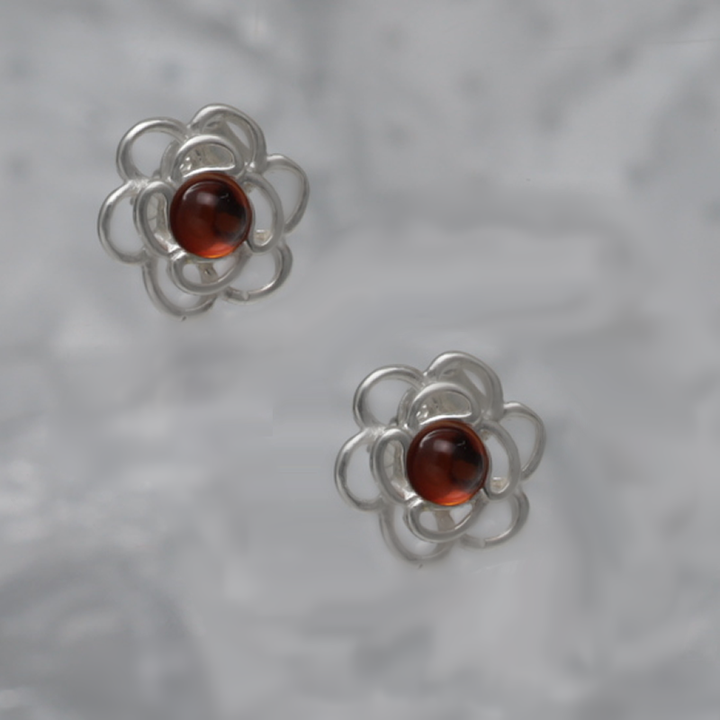 BOUCLES D'OREILLES EN ARGENT AVEC AMBER_KKSB-112