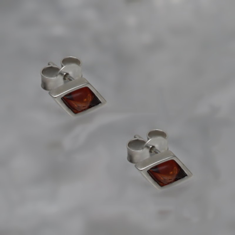 BOUCLES D'OREILLES EN ARGENT AVEC AMBER_KKSB-114