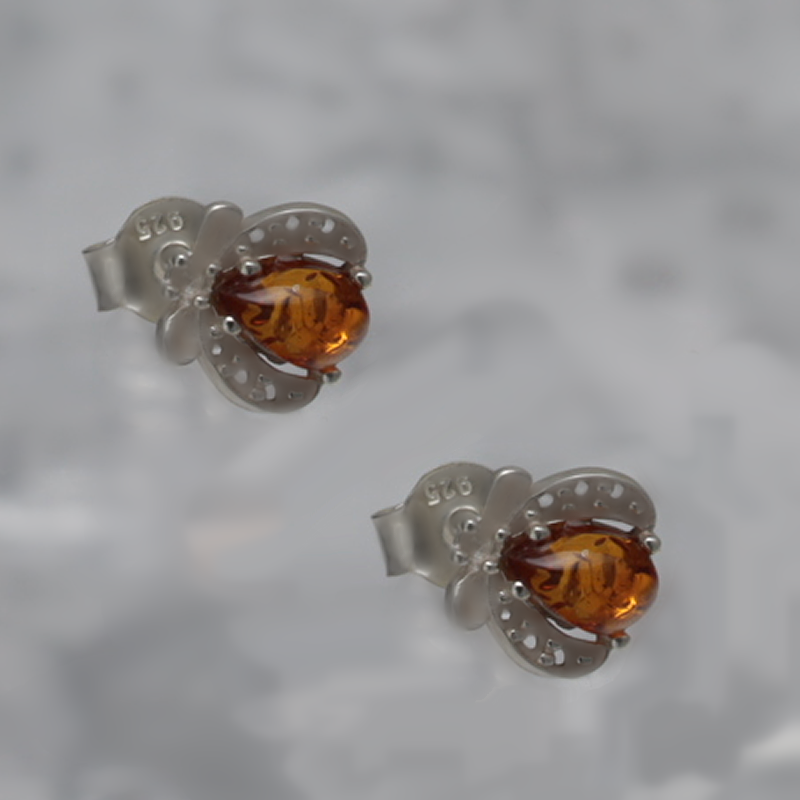 SILVER EARRINGS WITH AMBER_KKSB-115