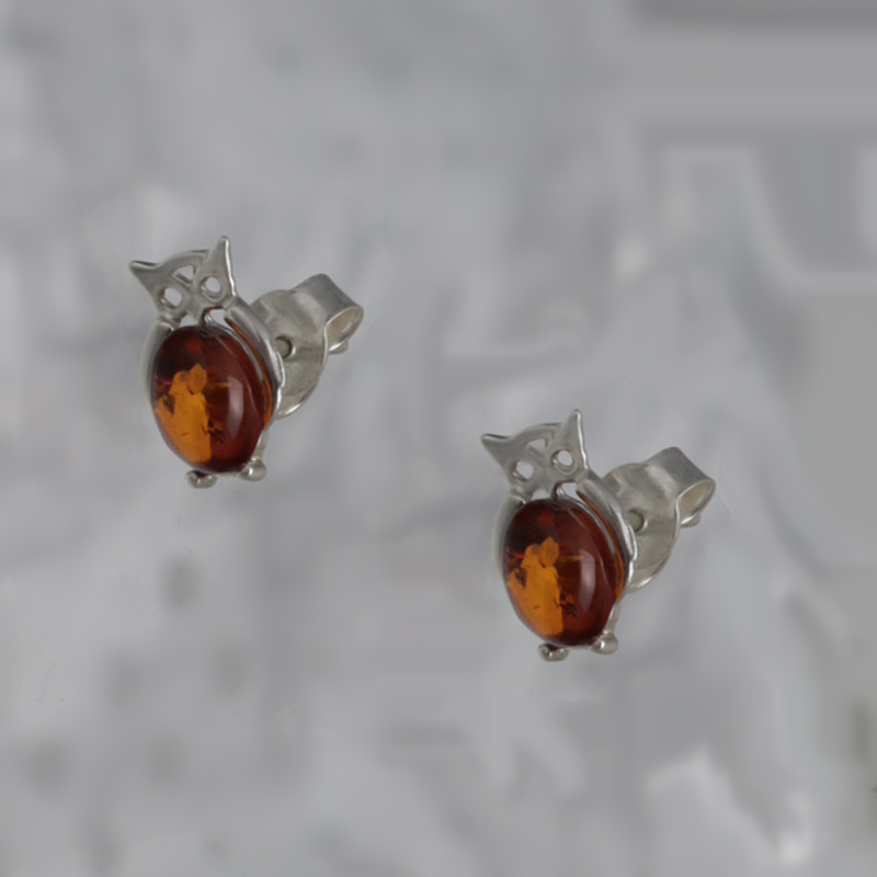 BOUCLES D'OREILLES EN ARGENT AVEC AMBER_KKSB-120