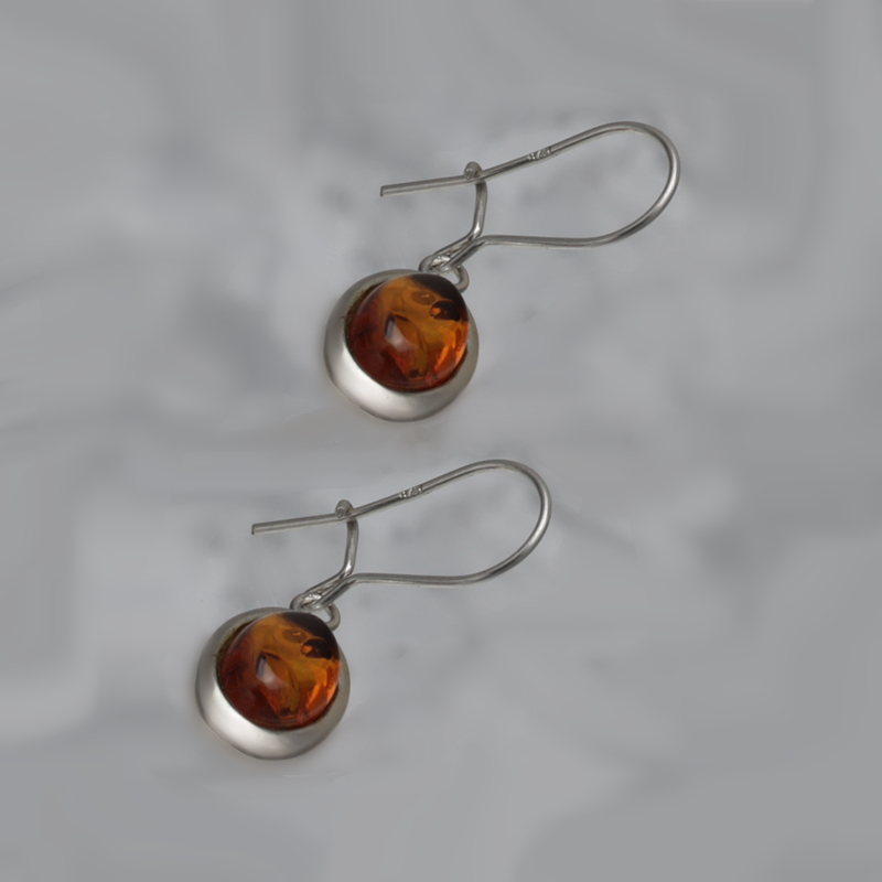 BOUCLES D'OREILLES EN ARGENT AVEC AMBER_KKSB-123