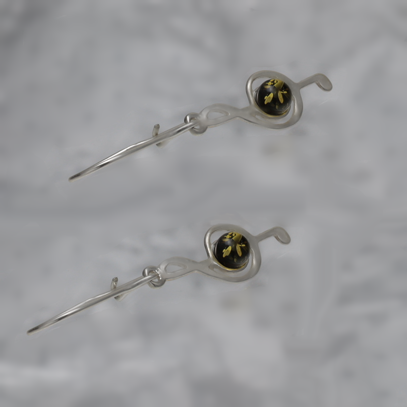 BOUCLES D'OREILLES EN ARGENT AVEC AMBER_KKSB-125