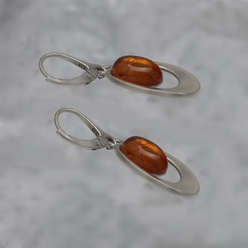 BOUCLES D'OREILLES EN ARGENT AVEC AMBER_KKSB-128