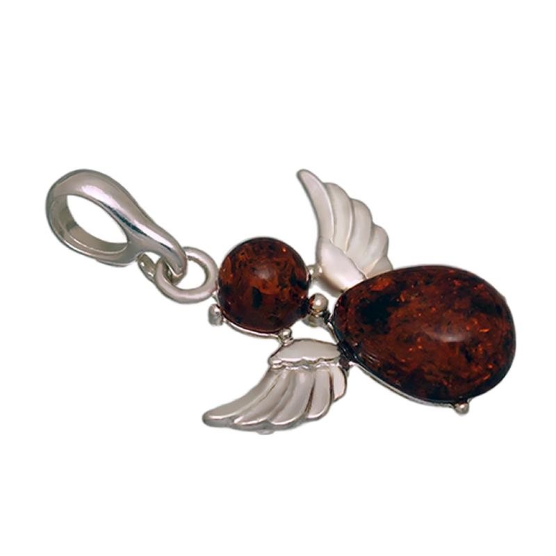 SILVER PENDANT WITH AMBER_GDSB-176