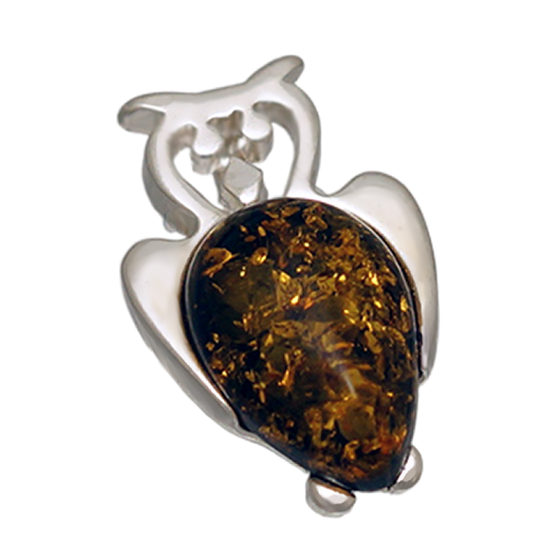 PENDENTIF EN ARGENT AVEC AMBER_GDSB-178