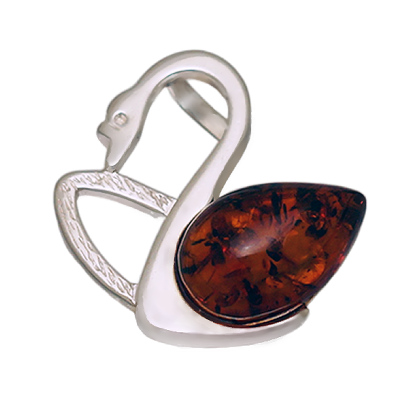 SILVER PENDANT WITH AMBER_GDSB-179