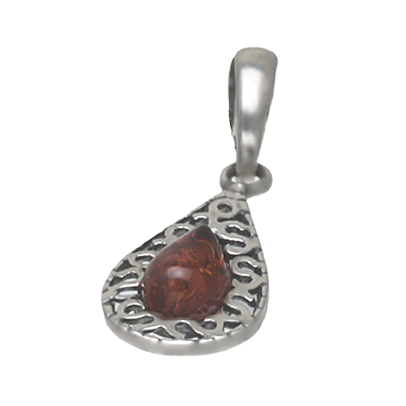 SILVER PENDANT WITH AMBER_GDSB-180