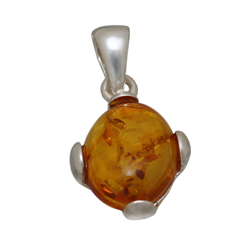 SILVER PENDANT WITH AMBER_GDSB-182