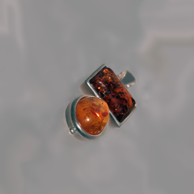 SILVER PENDANT WITH AMBER_GDSB-224