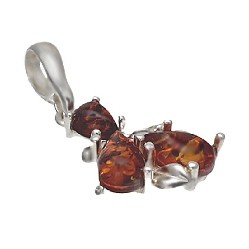 SILVER PENDANT WITH AMBER_GDSB-196