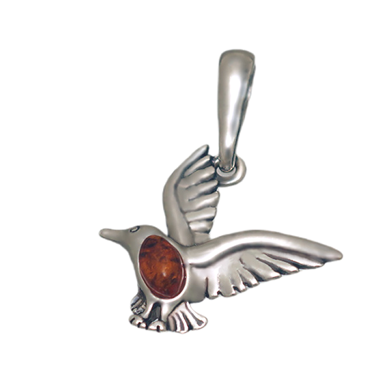 SILVER PENDANT WITH AMBER_GDSB-199