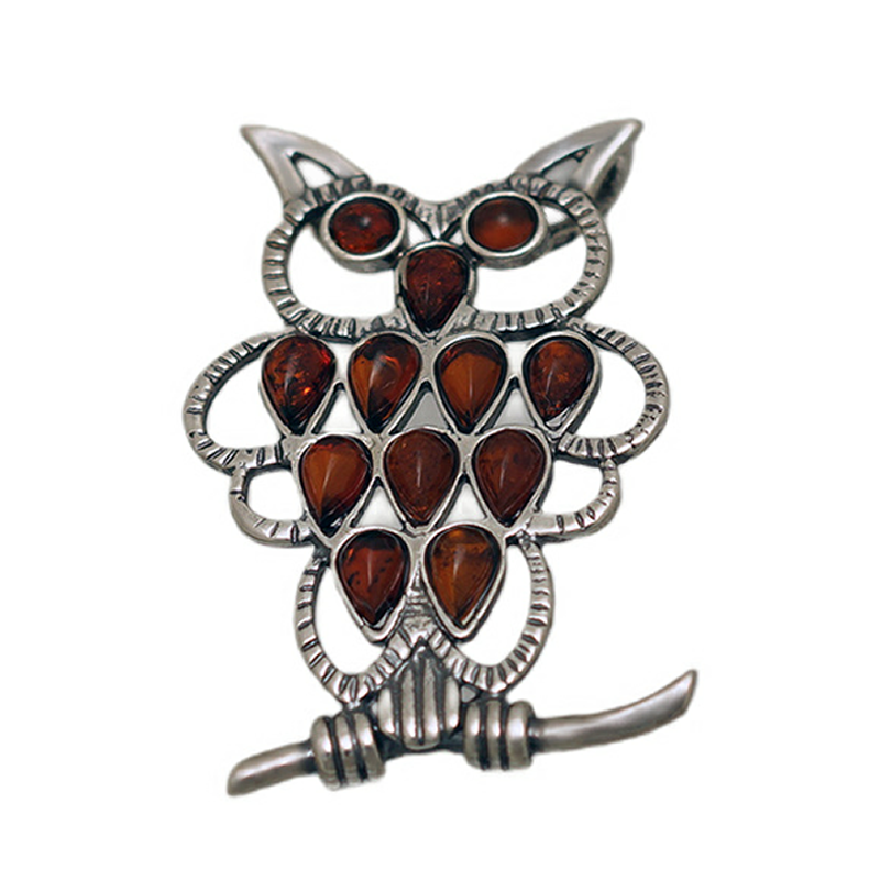 SILVER PENDANT WITH AMBER_GDSB-202