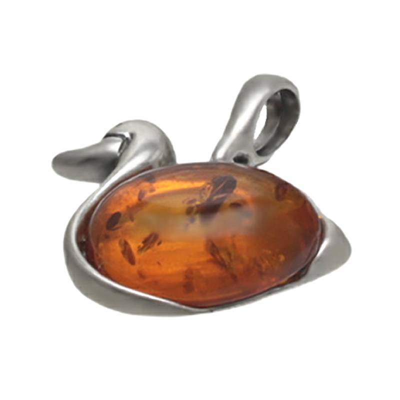 SILVER PENDANT WITH AMBER_GDSB-203