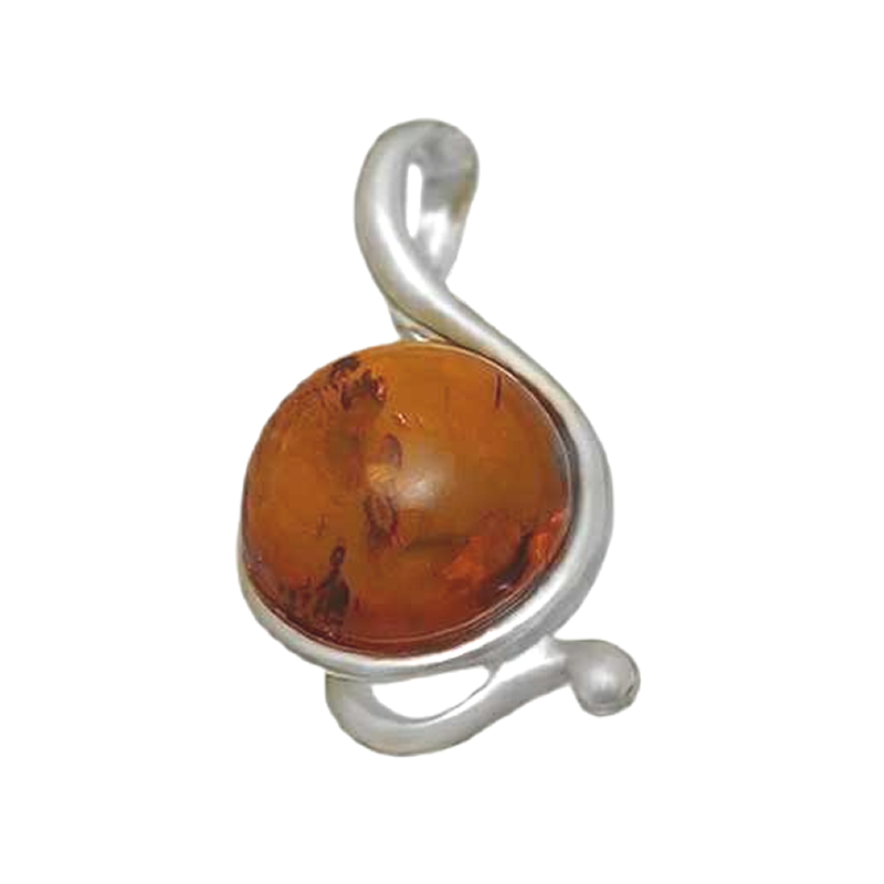 SILVER PENDANT WITH AMBER_GDSB-205