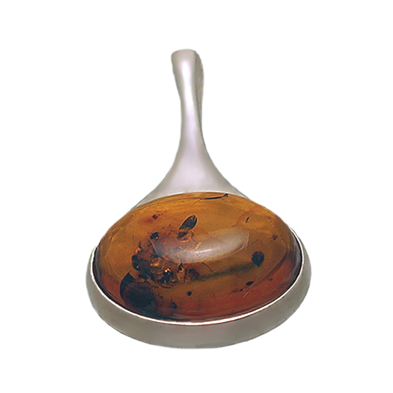 SILVER PENDANT WITH AMBER_GDSB-206