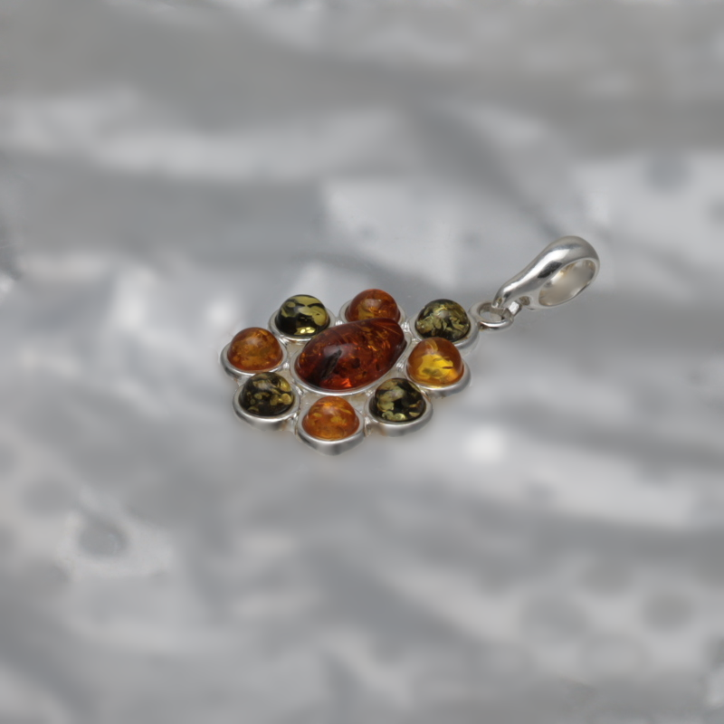 SILVER PENDANT WITH AMBER_GDSB-231